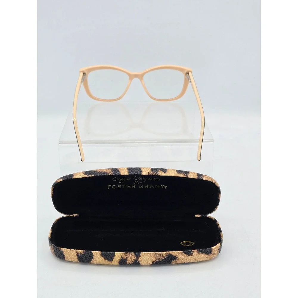 Sofia Vergara x Foster Grant Reading Glasses Women OS Beige Black Cat Eye - New